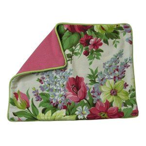Cottage Floral Decorative Throw Pillow Cover Wildflowers Pink Green Blue 15x19